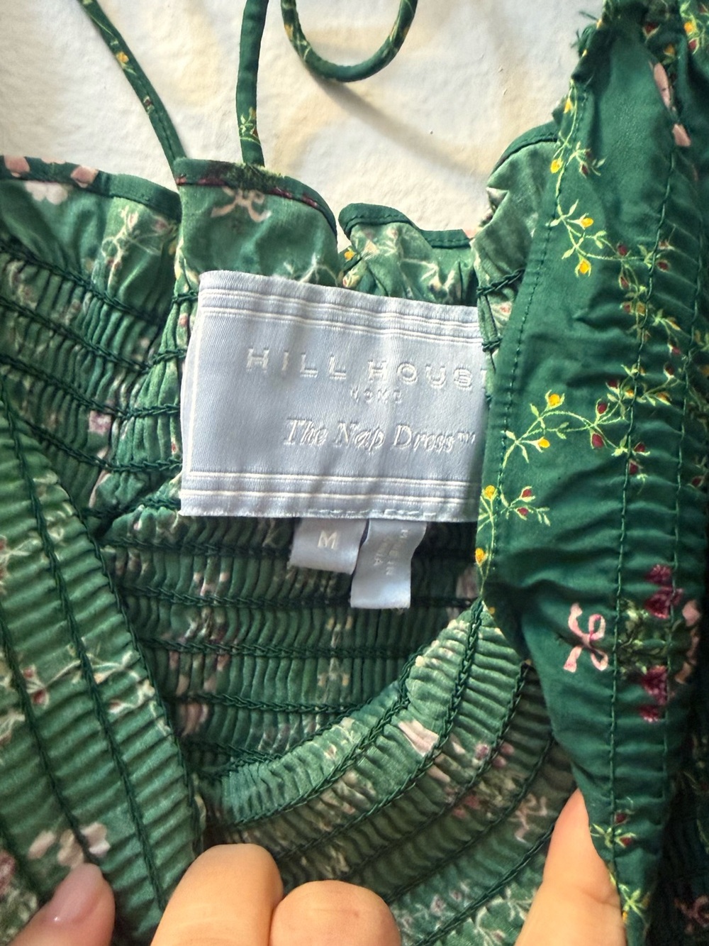 Hill House Home Nesli Nap Dress in the Emerald Trellis - Picture 4 of 6